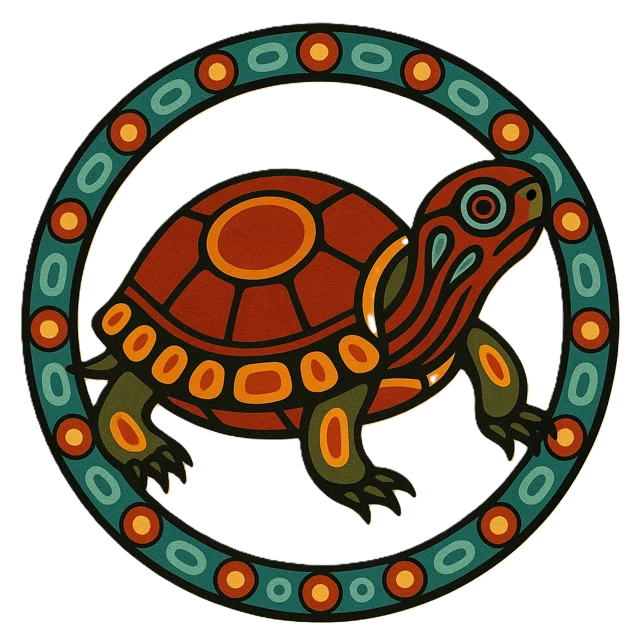 Miskwaadesi M’Nauhan turtle logo